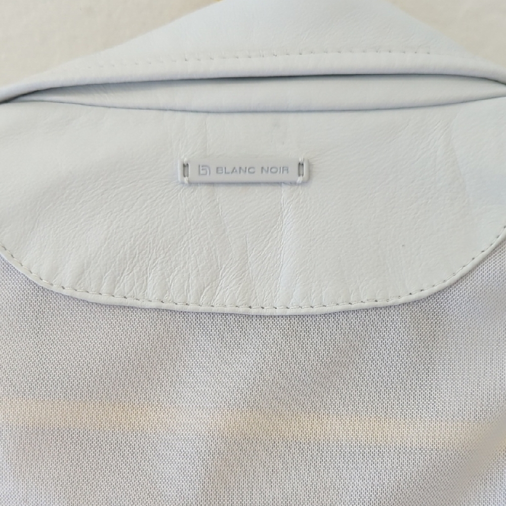 🩷Blanc Noir Quilted White Moto Jacket🩷 - Picture 4 of 12